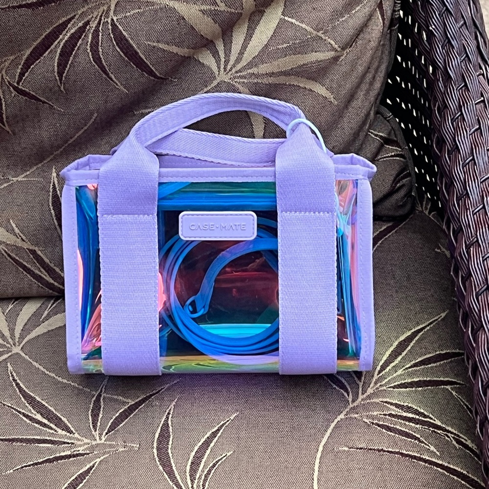 NEW- Case-Mate Holographic Mini Bag with Lavender Accents